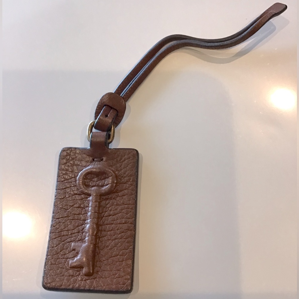 Fossil Leather With Inprint Key, Keychain, Key Fo… - image 2